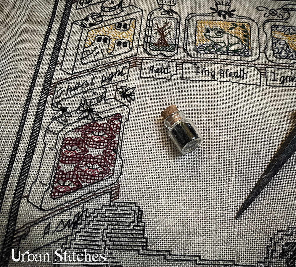 The Moonlit Market Blackwork Stitchalong