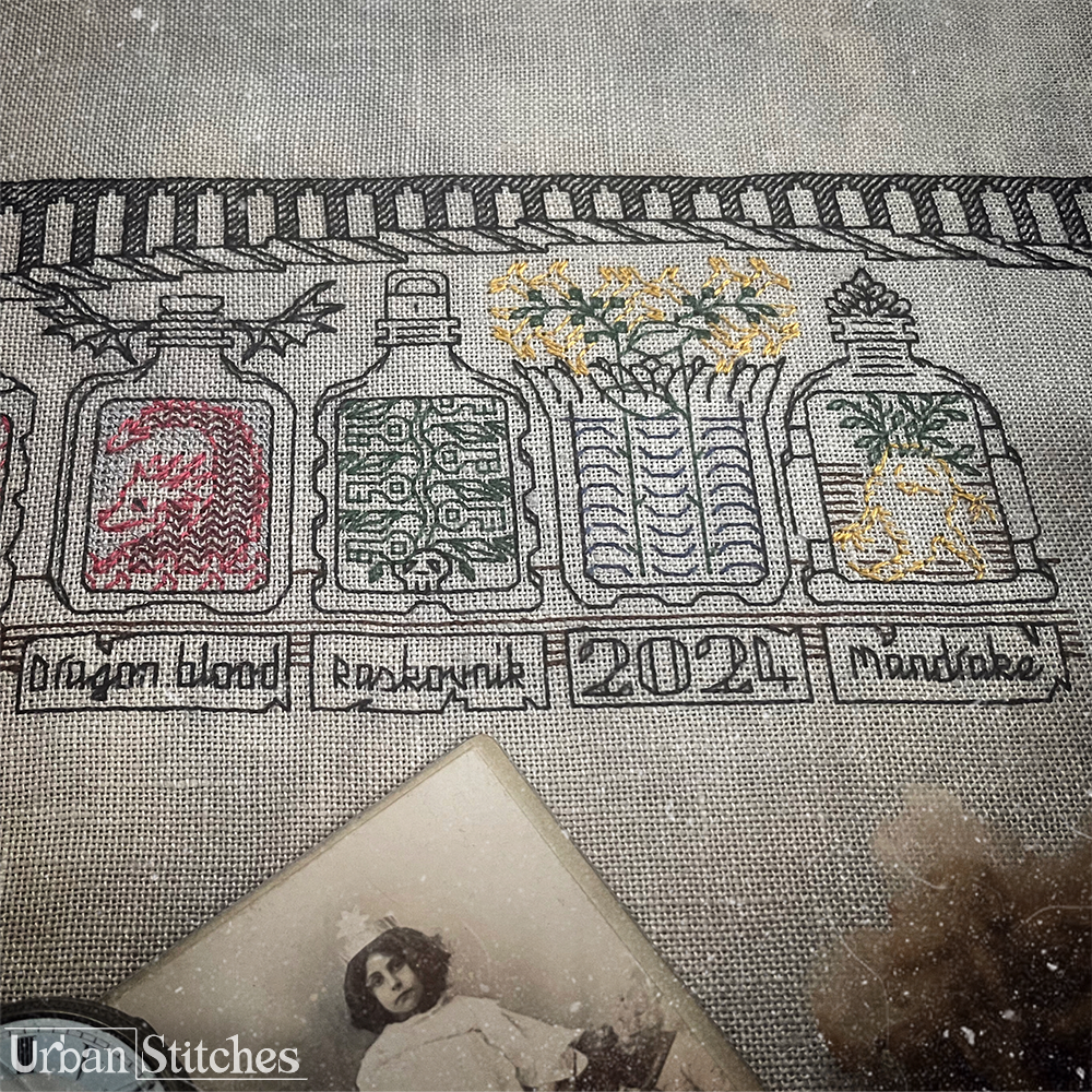 The Moonlit Market Blackwork Stitchalong