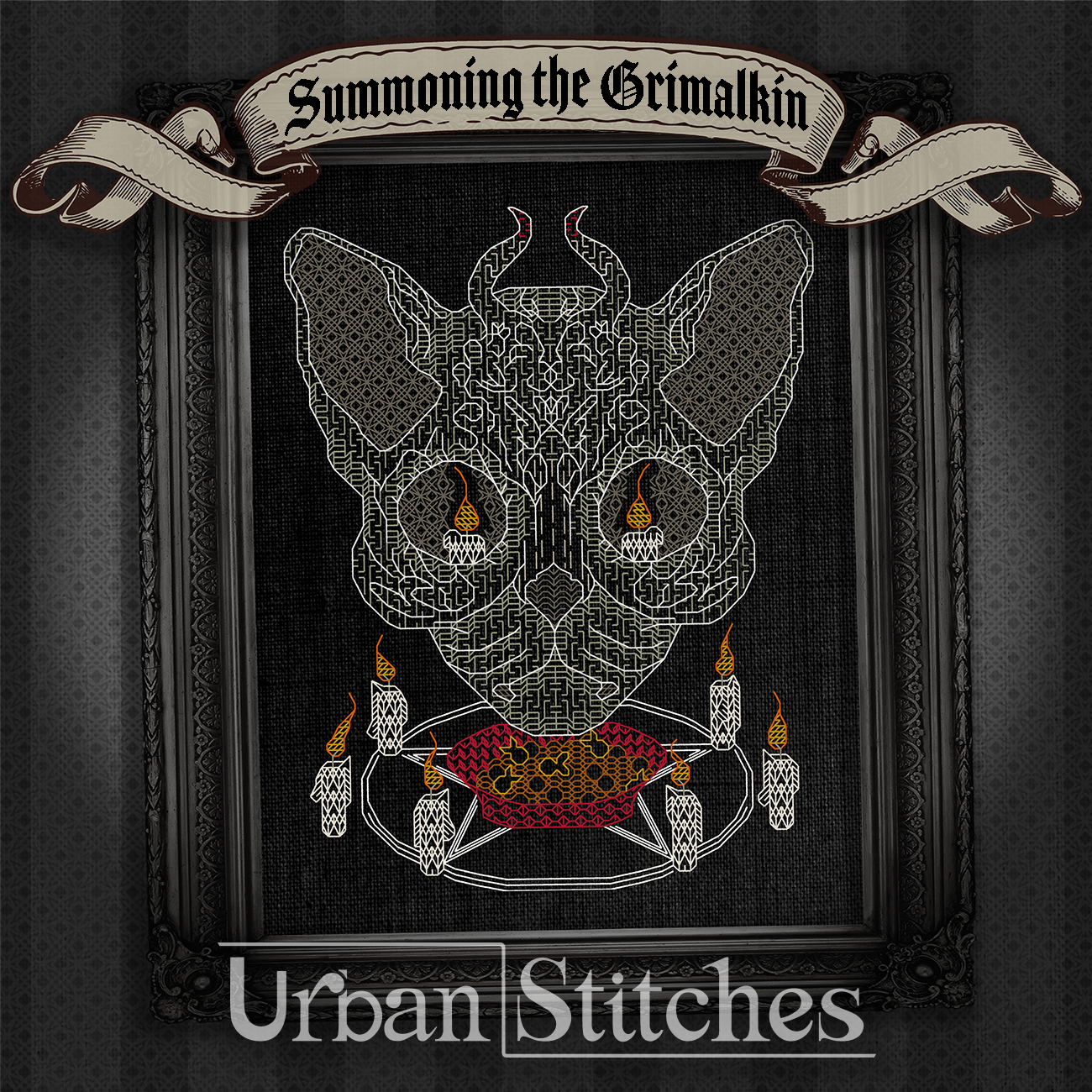Summoning the Grimalkin Blackwork