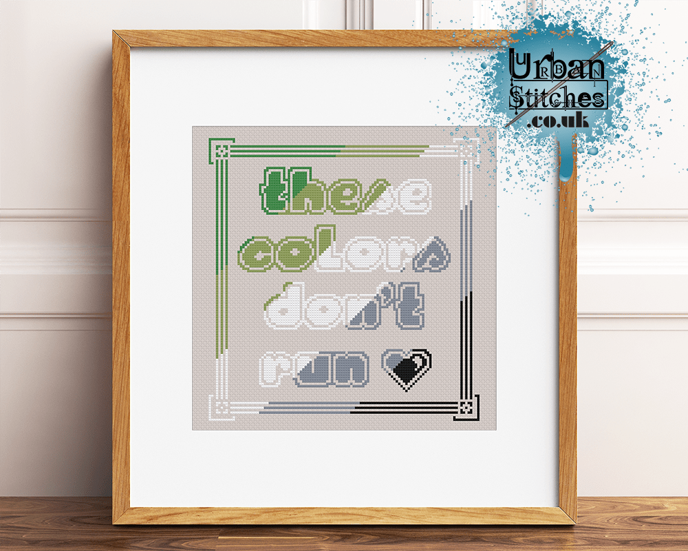 Aro pride LGBTQIA Flag Colours Cross Stitch pattern