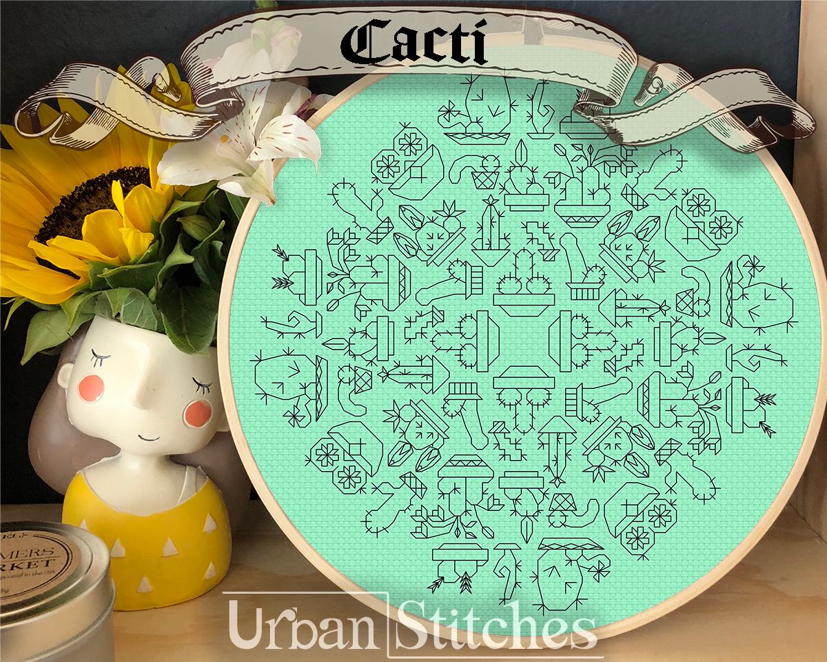 Cacti Blackwork