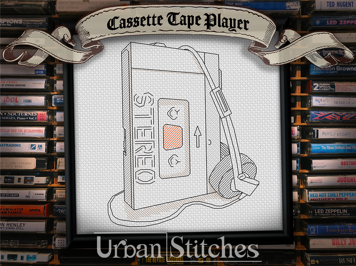 Cassette Tape Player Blackwork
