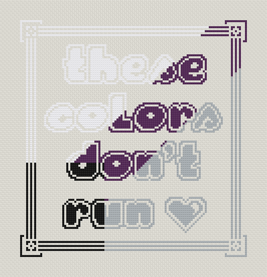 Demisexual Pride Flag LGBT Cross stitch