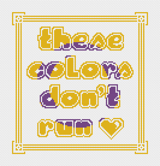 Intersex pride LGBTQIA Flag Colours Cross Stitch pattern