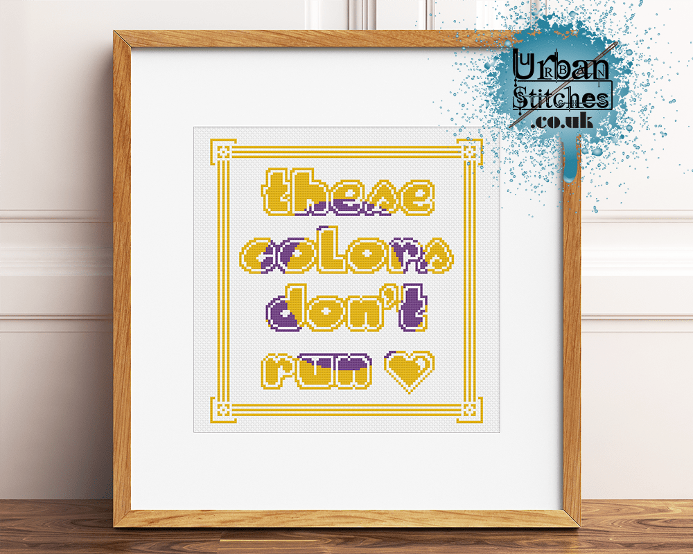 Intersex pride LGBTQIA Flag Colours Cross Stitch pattern