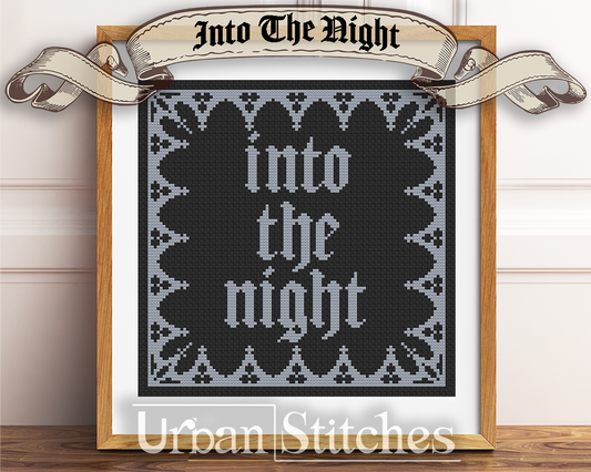 Into The Night gothic cross stitch