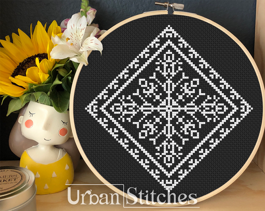 Set of 4 Snowflake cross stitch patterns