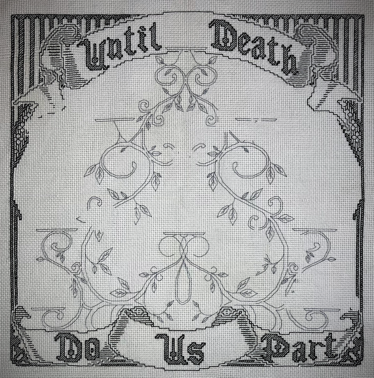 Until Death Do Us Part - Urban Stitches (stitch along) SAL - blackwork embroidery deadly plants Victorian gothic