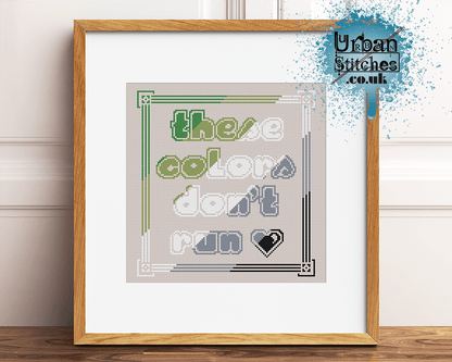 Aro pride LGBTQIA Flag Colours Cross Stitch pattern