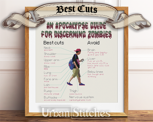 Best Cuts zombie cross stitch