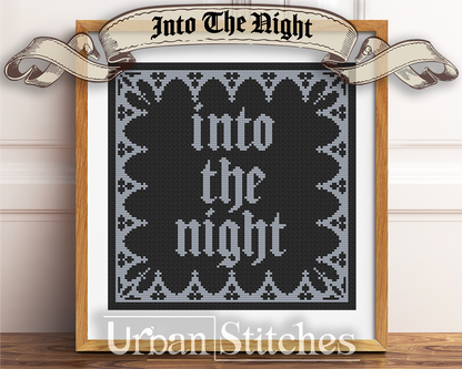 Into The Night gothic cross stitch