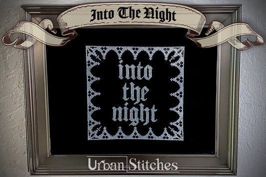 Into The Night gothic cross stitch