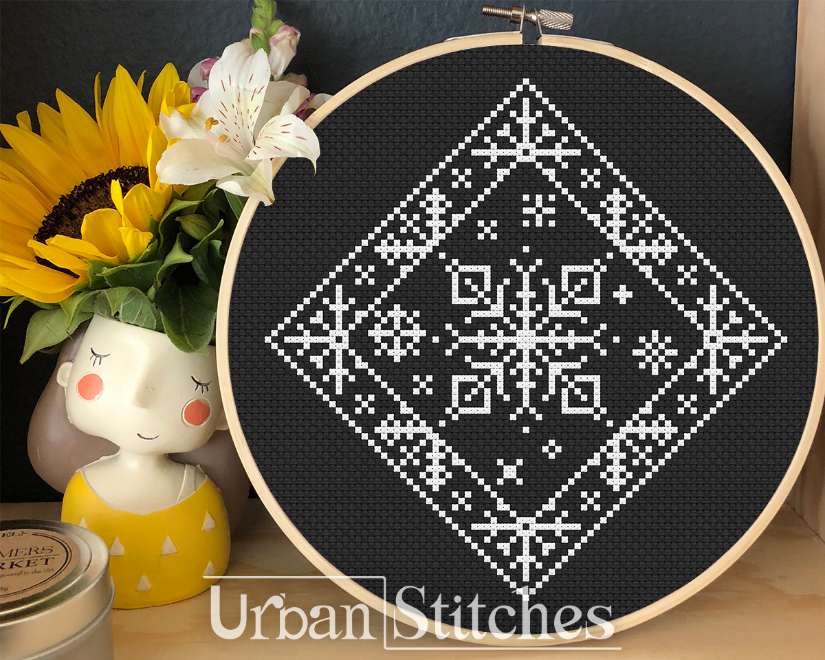 Set of 4 Snowflake cross stitch patterns