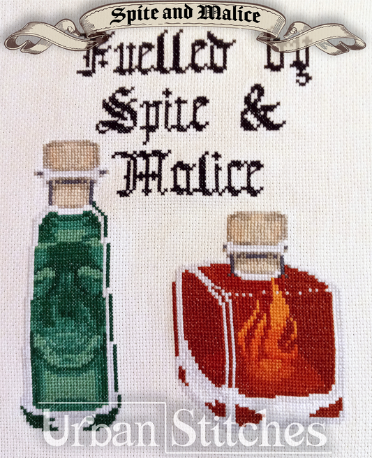 Spite and Malice gothic cross stitch
