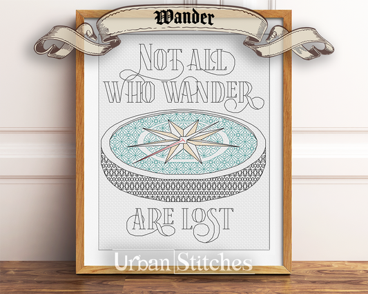 Not All Who Wander Blackwork